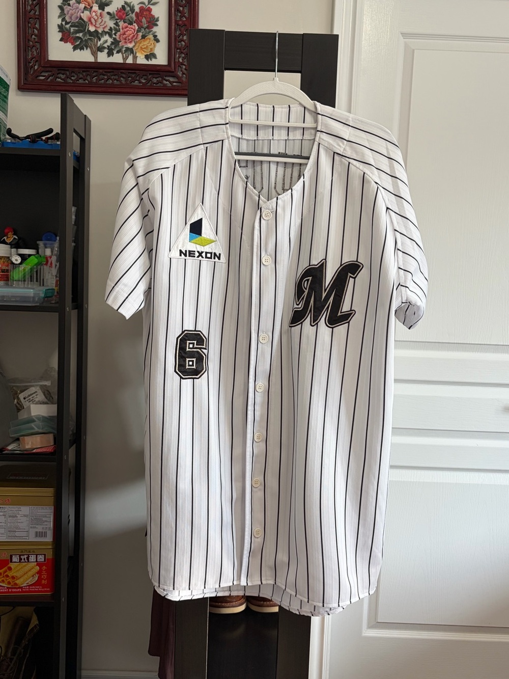 Chiba Lotte Marines #6 Baseball Jersey White Black Stripe